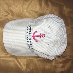 Striped Myrtle Beach Baseball Cap